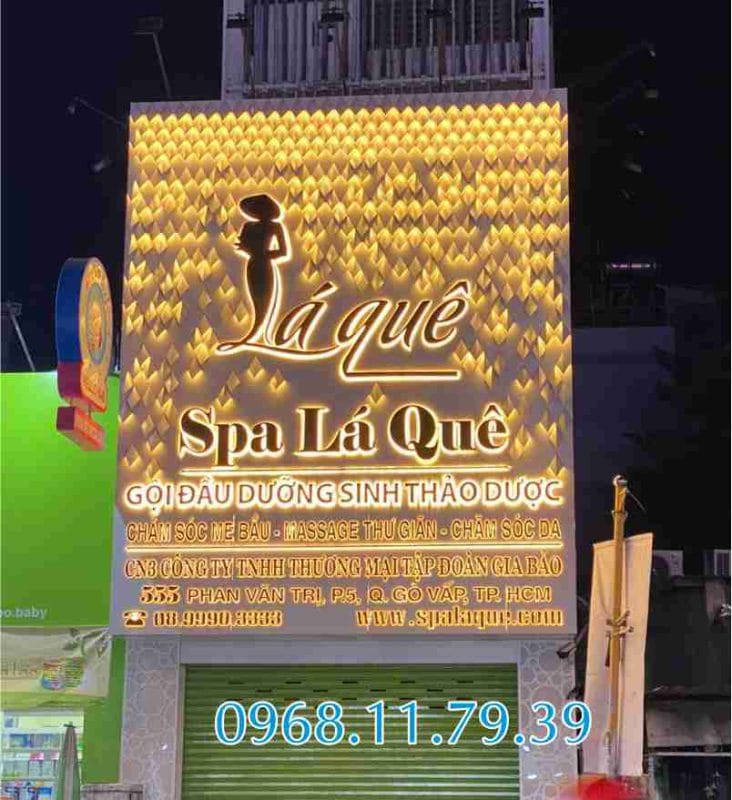Làm bảng hiệu spa tại HCM