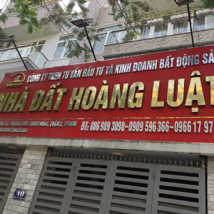 Thi công Bảng hiệu chữ nổi inox tại quận 2