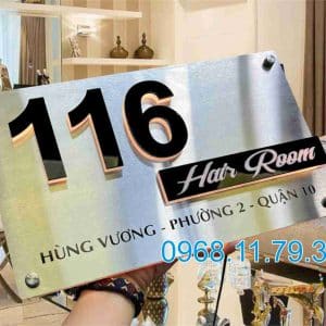 Gia công Bảng số nhà inox đẹp