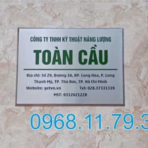 Bảng tên công ty inox trắng xước