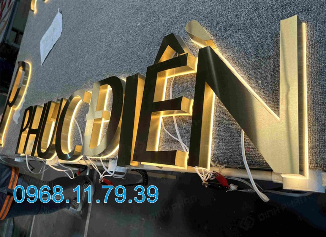 Làm logo inox sáng chân tại Quận 9