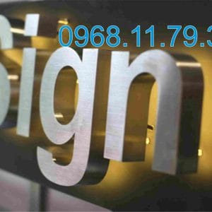 Làm Logo inox trắng xước tại Quận 5