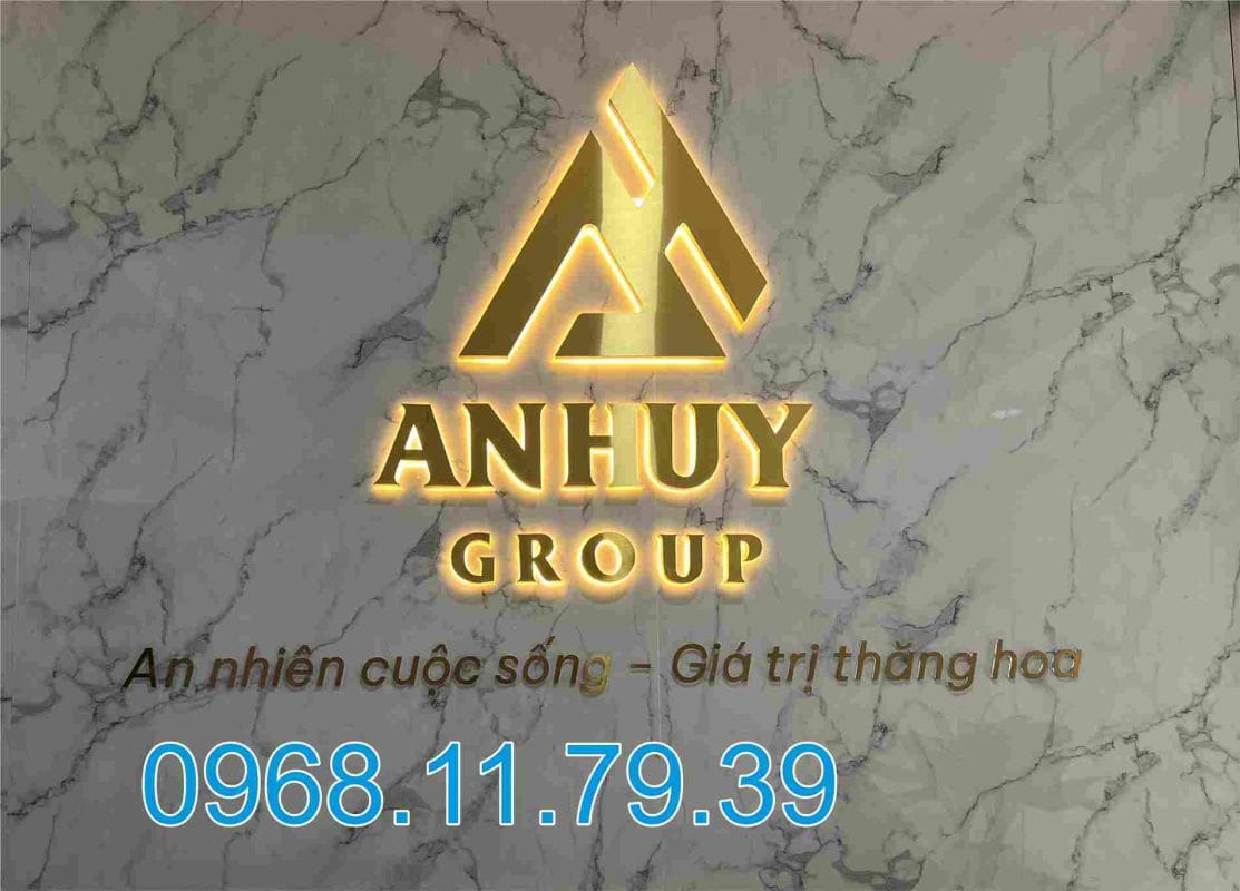 Làm logo inox vàng xước tại Quận 5