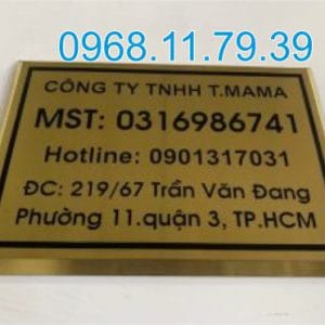 Làm bảng tên công ty inox ăn mòn tại Tân Phú
