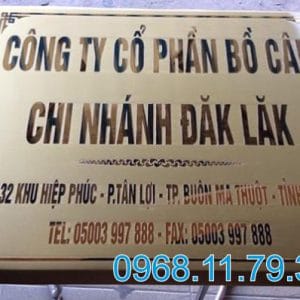 Làm bảng tên công ty inox đồng tại Gò Vấp
