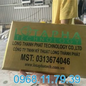 Làm bảng tên công ty inox vàng xước tại Quận 5