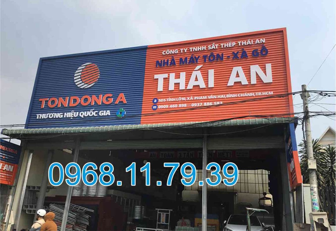 Làm bảng hiệu tôn tại Gò Vấp