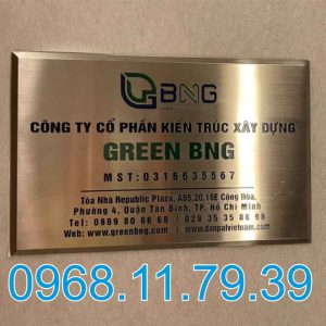 Làm bảng tên công ty inox tại Gò Vấp