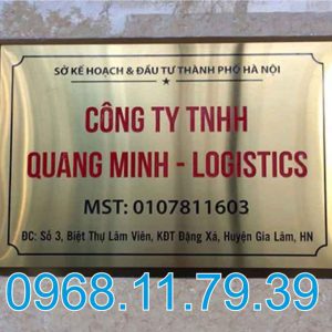 Làm bảng tên công ty inox tại Quận 1