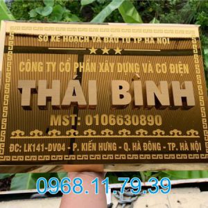 Làm bảng tên công ty inox tại Quận 10