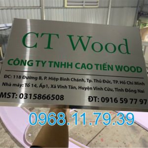 Làm bảng tên công ty inox tại Quận 12