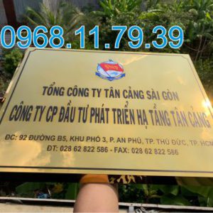 Làm bảng tên công ty inox tại Quận 3