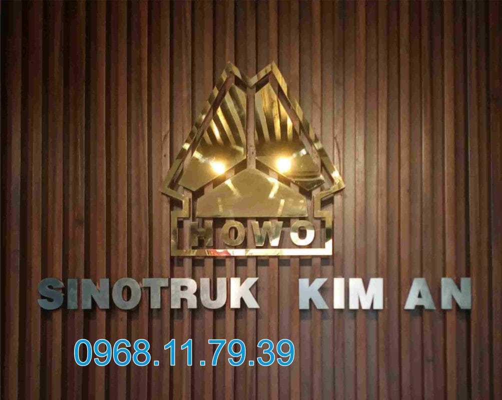 Làm logo inox vàng gương