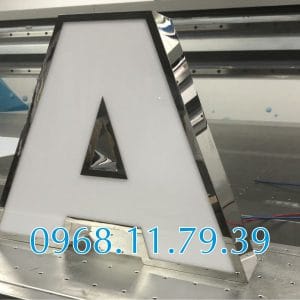 Làm chữ inox sáng mặt