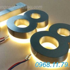 Gia công chữ inox gắn led tại Hóc Môn
