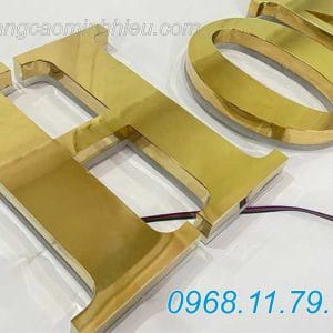 Gia công chữ inox mạ vàng tại Hóc Môn