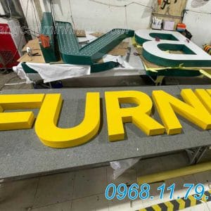 Gia công chữ inox sơn tĩnh điện tại Củ Chi
