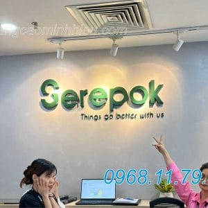 Gia công chữ inox sơn tĩnh điện tại Hóc Môn