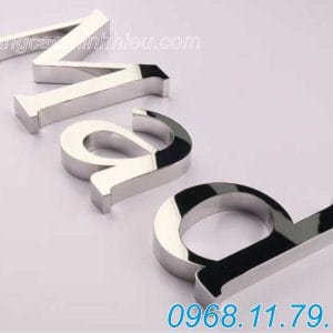 Gia công chữ inox trắng bóng tại Tân Bình