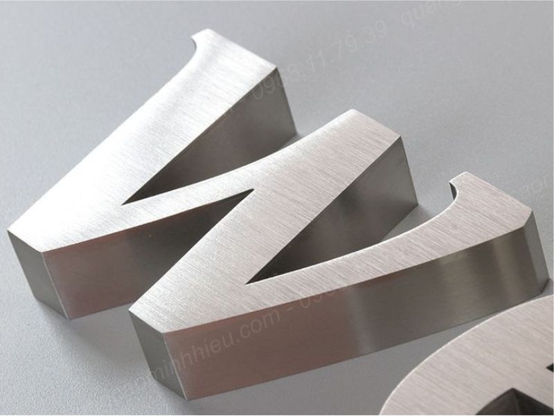 Gia công chữ inox trắng xước tại Tp. HCM Giá rẻ