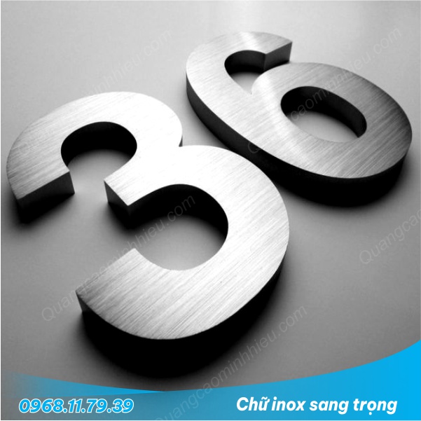 Làm chữ inox trắng xước tại TP. HCM Giá rẻ