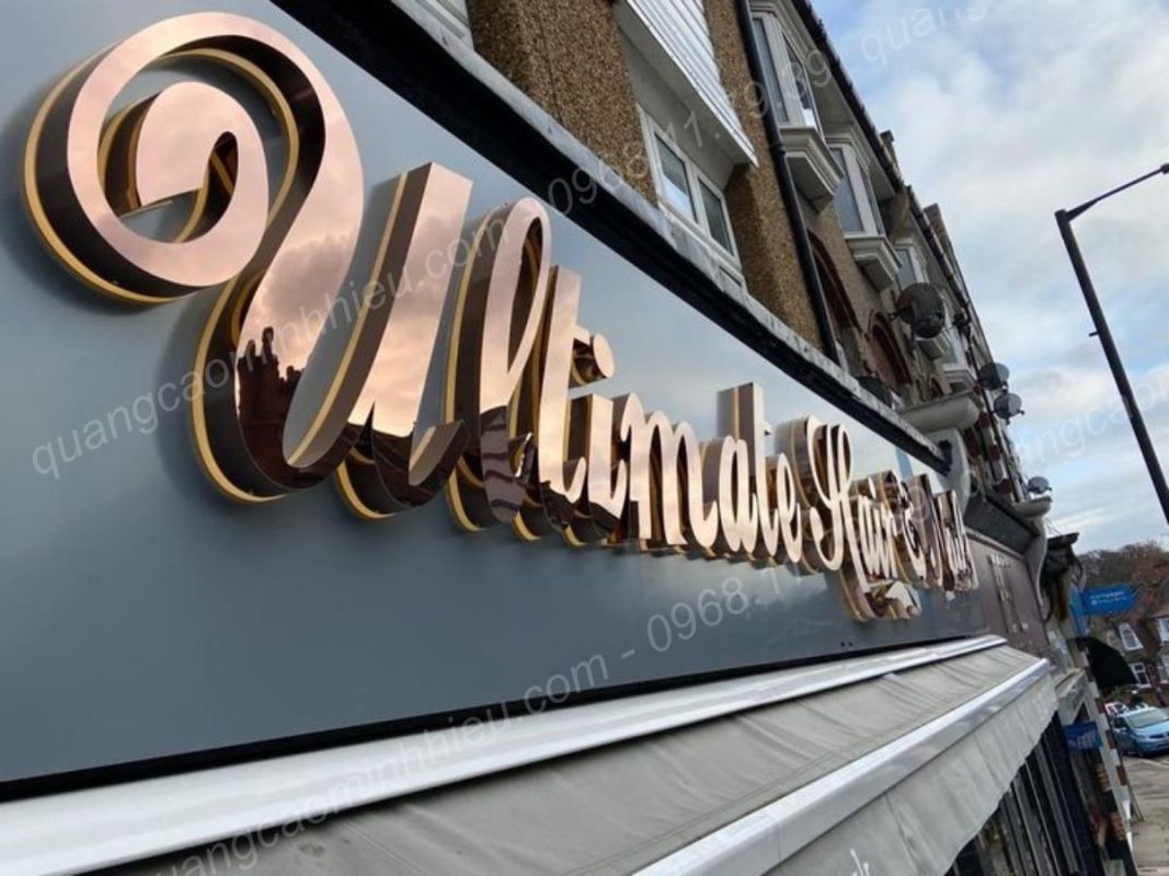 Gia công Chữ inox đồng bóng sang trọng